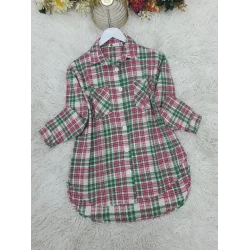 Boydan Düğmeli Çift Cepli Tüvit Gömlek  -Pembe