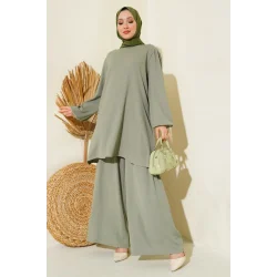 Çağla Yeşili Tunik Pantolon Alt Üst Takım 6663