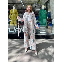 Ceketli baskılı takım