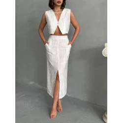 Çilek takım etek yelek