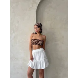 Çingene keten etek beyaz s24808