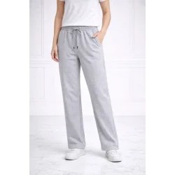 Düz Paça Beli Lastikli İpli Günlük Spor Eşofman Altı Rahat Fit - Gri