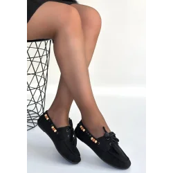 Elora Siyah Süet Babet