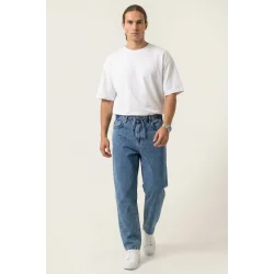 Erkek Rahat Kesim Baggy Jean Pantolon 30075 - İndigo