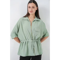Fermuarlı Gömlek 0721 - Mint