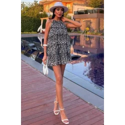 Fırfırlı Şifon Elbise 2905-08