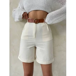 Gabardin kumaş şort