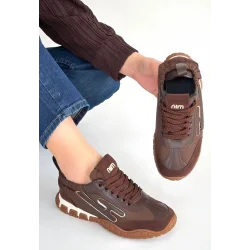 Huer Kahverengi Nubuk Bağcıklı Spor Ayakkabı