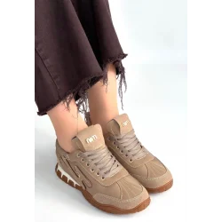 Huer Vizon Nubuk Bağcıklı Spor Ayakkabı