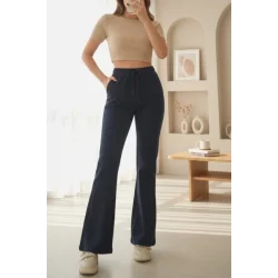 İspanyol Paça Bağcık Detaylı Kot Pantolon  -Laci