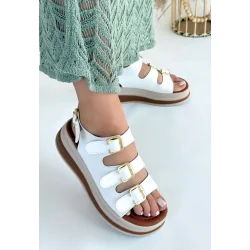 Jatay Beyaz Cilt Sandalet