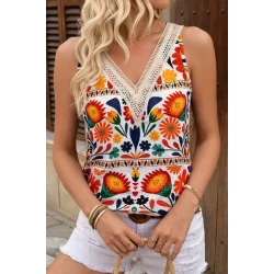 Kadın Askılı V Yaka Dantelli Süprem Bluz