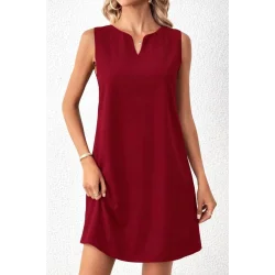 Kadın Askılı V Yakalı Mini Ithal Krep Elbise