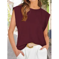 Kadın Kısa Kollu Bisiklet Yaka Viskon Bluz