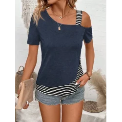 Kadın Kısa Kollu Omuzdan Askılı Viskon Bluz