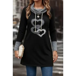 Kadın Uzun Kollu Balıkçı Yaka Bağcıklı Iki Iplik Elbise