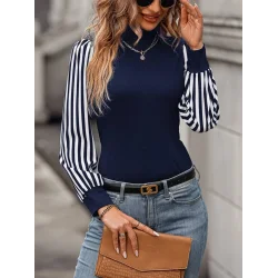 Kadın Uzun Kollu Balıkçı Yaka Bürümcük Bluz
