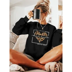 Kadın Uzun Kollu Bisiklet Yaka Desenli Viskon Iki Iplik Bluz