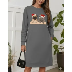 Kadın Uzun Kollu Bisiklet Yaka Desenli Viskon Iki Iplik Bluz