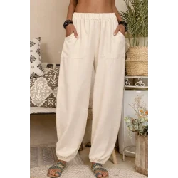 Kadın Yüksek Bel Cep Detaylı Pantolon