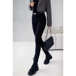 Kadın Yüksek Bel Cepli Kemersiz Kot Pantolon