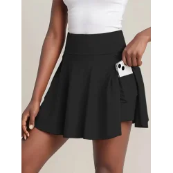 Kadın Yüksek Bel Cepli Sandy Short Etek
