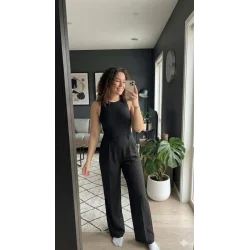 Kadın Yüksek Bel Pileli Palazzo Pantolon