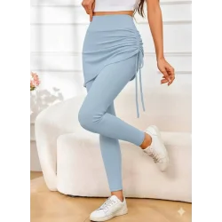 Kadın Yüksek Bel Yandan Büzgülü Alttan Uzun Kaşkorse Tayt Etek