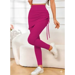 Kadın Yüksek Bel Yandan Büzgülü Alttan Uzun Kaşkorse Tayt Etek