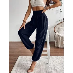 Kadın Yüksel Bel Yoğun Büzgü Detaylı Aerobin Pantolon