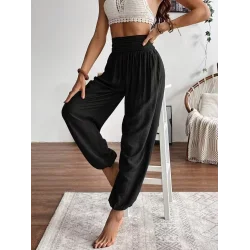 Kadın Yüksel Bel Yoğun Büzgü Detaylı Aerobin Pantolon