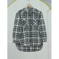 Kapaklı Cepli Tüvit Gömlek  -Haki