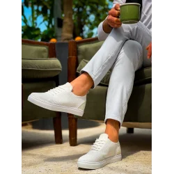 KB-101 Kuback Beyaz Triko Bağcıklı Günlük Erkek Ayakkabı