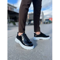 KB-703 Kuback Siyah Rugan Lastikli Günlük Erkek Ayakkabı