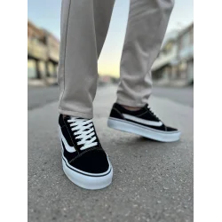 KB-V1 Kuback Siyah Beyaz Detaylı Günlük Erkek Ayakkabı