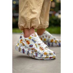 KB-X500  Kuback  Beyaz Boom  Bağcıklı  Günlük Erkek  Ayakkabı