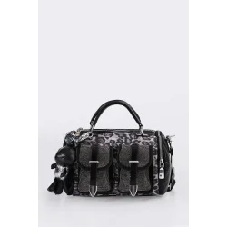 Kiwer Siyah Cilt Omuz Çantası