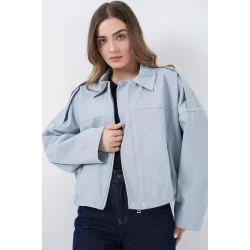 Kot Bomber Ceket 0737 - Mavi