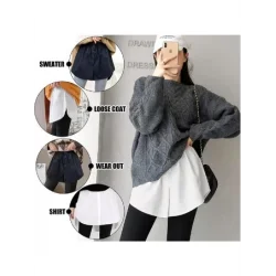 Lastikli Düğmeli Kurtarıcı Gömlek Altı Eteklik -Beyaz