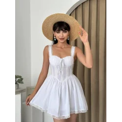 Lille Arkası Bağlamalı Elbise