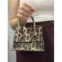 luxe leopar cilt çanta