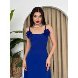 Matilda Gül İp Askılı Elbise