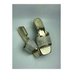 Ortu Gold Cilt İşlemeli Terlik