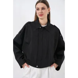 Oversize Kısa Ceket 0732 - Siyah