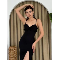 Papalia Sırt Detaylı Elbise