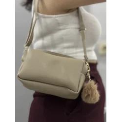 Ponpon vizon cilt çanta