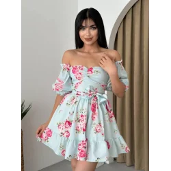 Rucka Belden Bağlamalı Mini Elbise