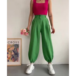 Şalvar pantolon yeşil s23202