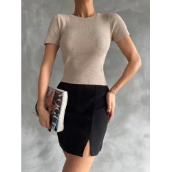 Taş baskılı kaş korse bluz