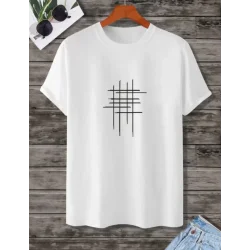 Unisex Baskılı Oversize T-Shirt - Beyaz